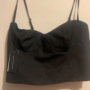 NWT Aritzia Meta Black Tank Top Adjustable Straps